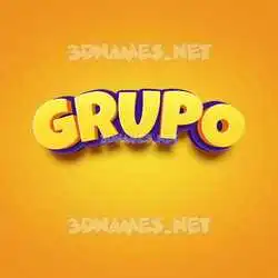 grupo in Orange Toon style - 3D name wallpaper