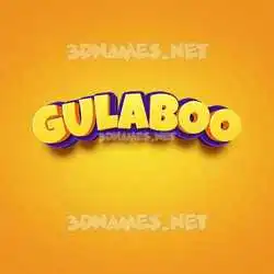 gulaboo in Orange Toon style - 3D name wallpaper