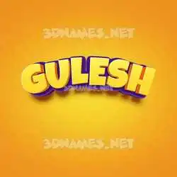 gulesh in Orange Toon style - 3D name wallpaper