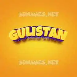 gulistan in Orange Toon style - 3D name wallpaper