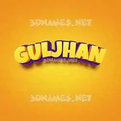guljhan in Orange Toon style - 3D name wallpaper