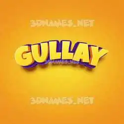 gullay in Orange Toon style - 3D name wallpaper
