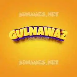 gulnawaz in Orange Toon style - 3D name wallpaper