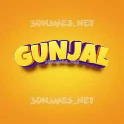 gunjal in Orange Toon style - 3D name wallpaper