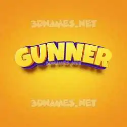 gunner in Orange Toon style - 3D name wallpaper