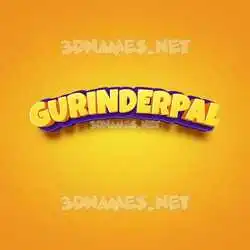 gurinderpal in Orange Toon style - 3D name wallpaper