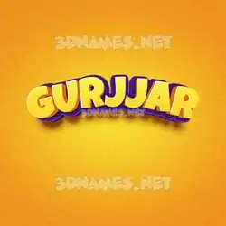 gurjjar in Orange Toon style - 3D name wallpaper