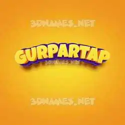 gurpartap in Orange Toon style - 3D name wallpaper