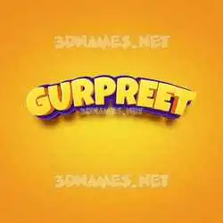 gurpreet in Orange Toon style - 3D name wallpaper