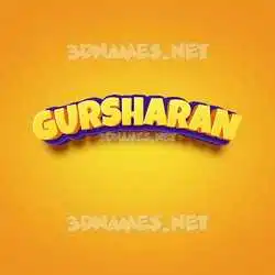 gursharan in Orange Toon style - 3D name wallpaper