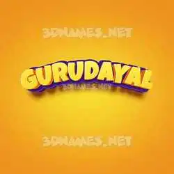 gurudayal in Orange Toon style - 3D name wallpaper