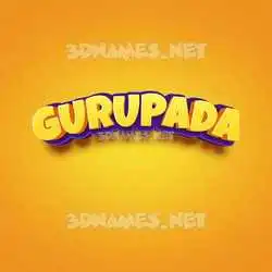 gurupada in Orange Toon style - 3D name wallpaper
