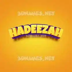 hadeezah in Orange Toon style - 3D name wallpaper