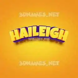 haileigh in Orange Toon style - 3D name wallpaper