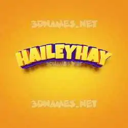 haileyhay in Orange Toon style - 3D name wallpaper