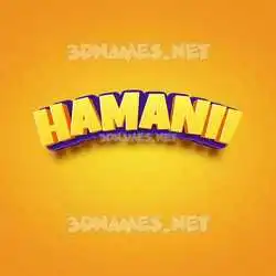 hamanii in Orange Toon style - 3D name wallpaper