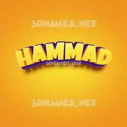 hammad in Orange Toon style - 3D name wallpaper