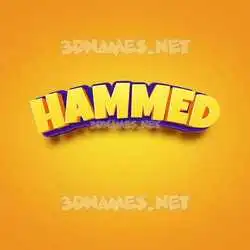 hammed in Orange Toon style - 3D name wallpaper
