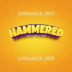 hammered in Orange Toon style - 3D name wallpaper