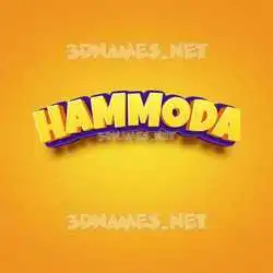 hammoda in Orange Toon style - 3D name wallpaper
