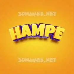 hampe in Orange Toon style - 3D name wallpaper