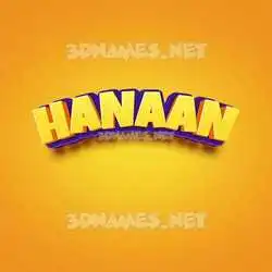 hanaan in Orange Toon style - 3D name wallpaper