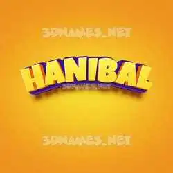 hanibal in Orange Toon style - 3D name wallpaper