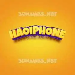 haoiphone in Orange Toon style - 3D name wallpaper