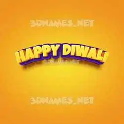 happy diwali in Orange Toon style - 3D name wallpaper