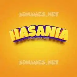hasania in Orange Toon style - 3D name wallpaper