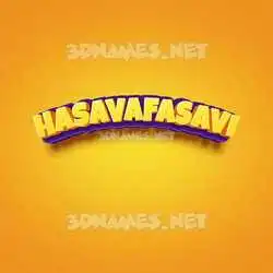 hasavafasavi in Orange Toon style - 3D name wallpaper