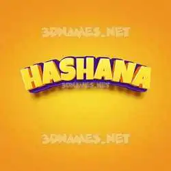 hashana in Orange Toon style - 3D name wallpaper