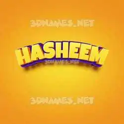 hasheem in Orange Toon style - 3D name wallpaper
