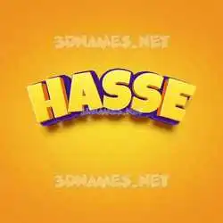 hasse in Orange Toon style - 3D name wallpaper