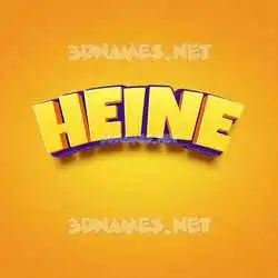 heine in Orange Toon style - 3D name wallpaper