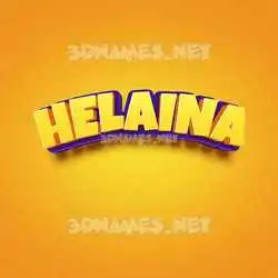 helaina in Orange Toon style - 3D name wallpaper