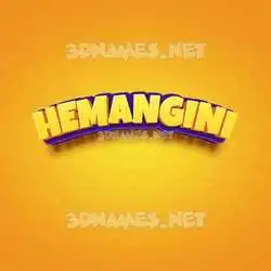 hemangini in Orange Toon style - 3D name wallpaper