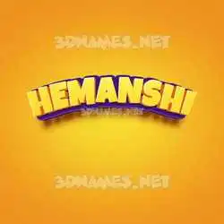 hemanshi in Orange Toon style - 3D name wallpaper