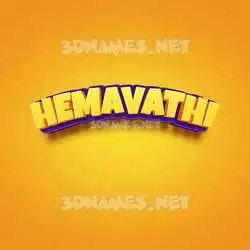 hemavathi in Orange Toon style - 3D name wallpaper
