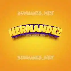 hernandez in Orange Toon style - 3D name wallpaper