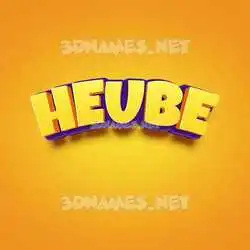 heube in Orange Toon style - 3D name wallpaper