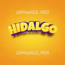 hidalgo in Orange Toon style - 3D name wallpaper