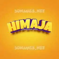 himaja in Orange Toon style - 3D name wallpaper