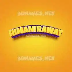 himanirawat in Orange Toon style - 3D name wallpaper