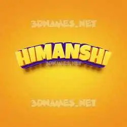 himanshi in Orange Toon style - 3D name wallpaper