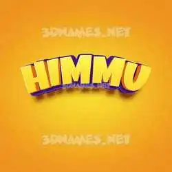 himmu in Orange Toon style - 3D name wallpaper