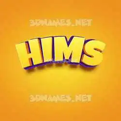 hims in Orange Toon style - 3D name wallpaper