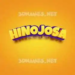 hinojosa in Orange Toon style - 3D name wallpaper