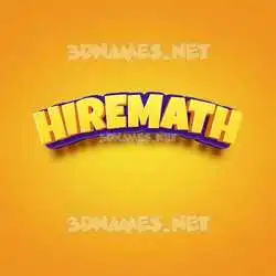 hiremath in Orange Toon style - 3D name wallpaper