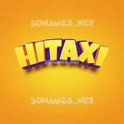 hitaxi in Orange Toon style - 3D name wallpaper